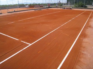 construcción de pistas de tenis